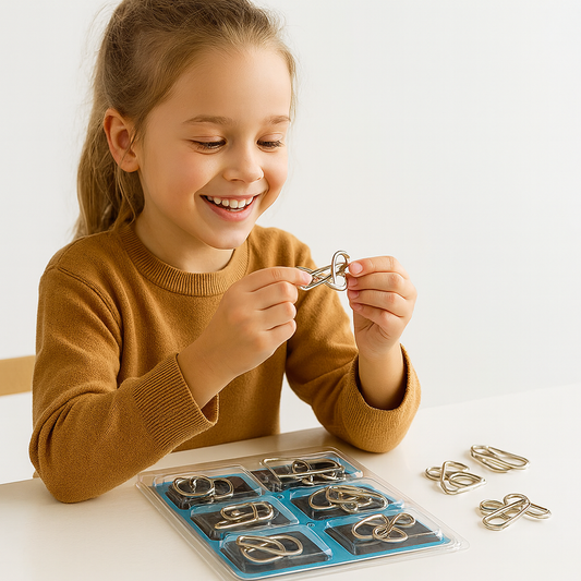 Metal Brain Teaser Puzzle Game Set
