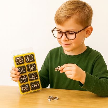 Metal Brain Teaser Puzzle Game Set