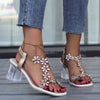 Veya | Flower and Rhinestone Heel