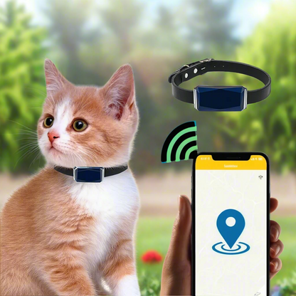 GPS Tracker Realtime Leather Pet Collar