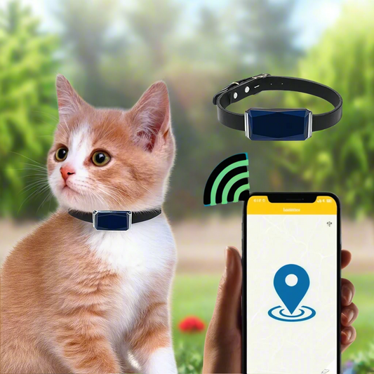 GPS Tracker Realtime Leather Pet Collar