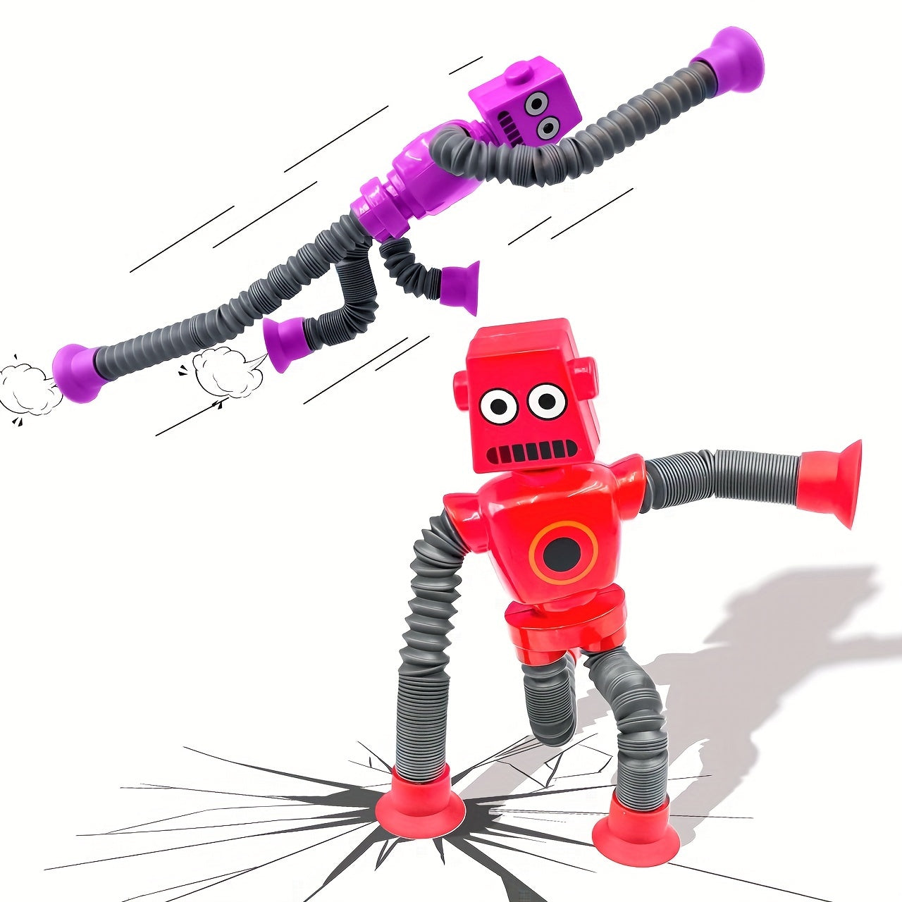 Kids Robot Suction Tube Sensory Toy