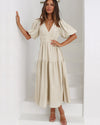 Catalina | V-Neck Puff Dress