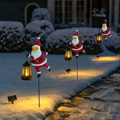 Outdoor Solar Lights with Santa Lanterns