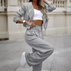 Aliana - Striped Blazer And Trousers – Sleek & Professional