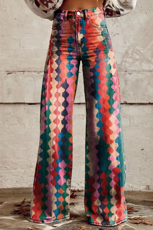 Lina | Boho Retro Wide-Leg Pants