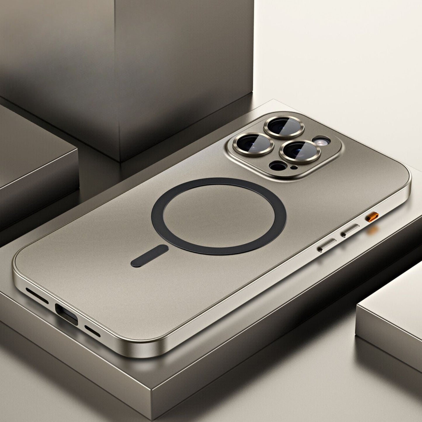 Phone Case Magnetic Metal Slim Protective Cover