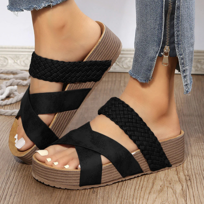 Nova – PU Leather Slip-On Sandals
