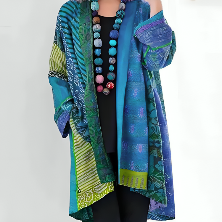 Millie | Vintage Cotton-Linen Printed Cardigan
