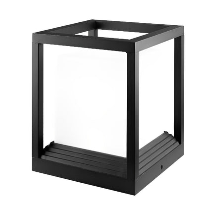 Outdoor Solar LED Lantern Light Black Aluminium