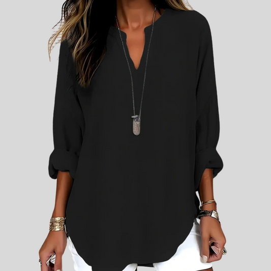 Vianca | Classic Long Sleeve V-Neck Top