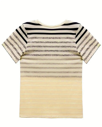 Kylie | Striped Round Neck T-shirt