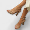 Elviera – Nude Heels with Cross Detail