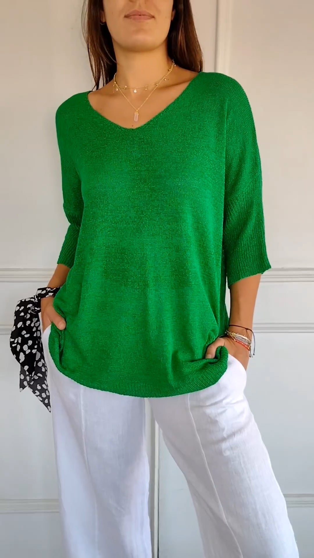 Anna - Knit Top with V-Neck