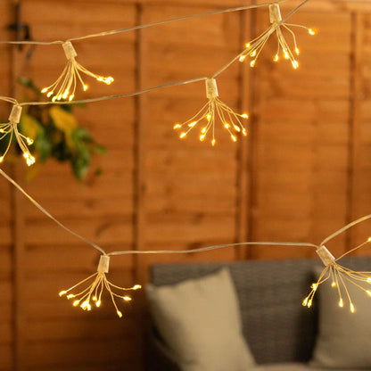 Outdoor Solar Fairy Lights with LED Starbursts