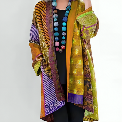 Millie | Vintage Cotton-Linen Printed Cardigan