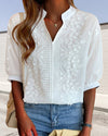 Yara | White Blouse with Puff Sleeves