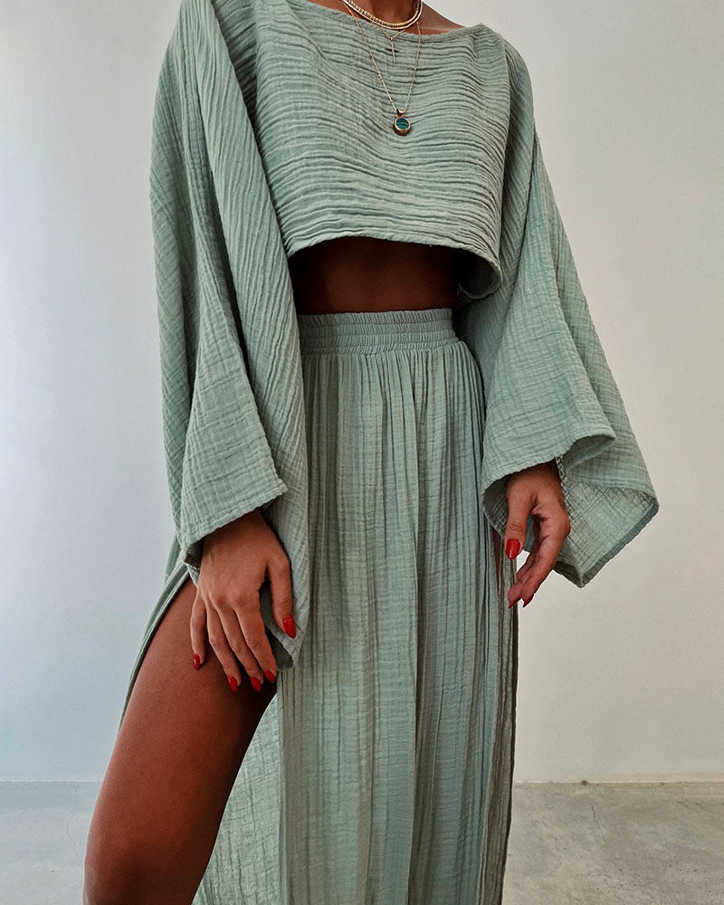 Ghislaine - Elegant High-Slit Set for Women