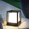 Outdoor Solar LED Lantern Light Black Aluminium