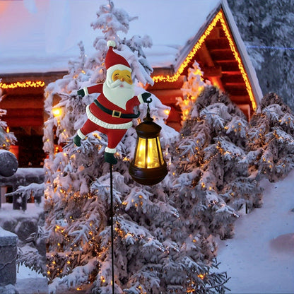 Outdoor Solar Lights with Santa Lanterns