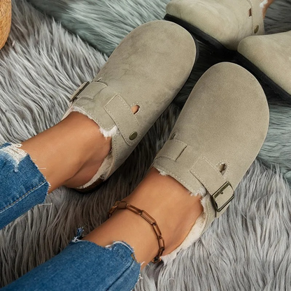 Soft Plush Slipper Clog with Warm Lining