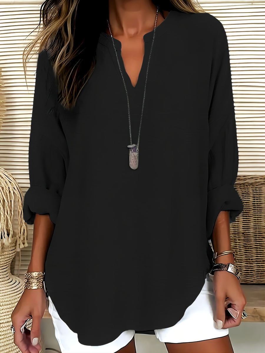 Vianca | Classic Long Sleeve V-Neck Top