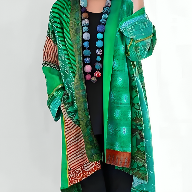 Millie | Vintage Cotton-Linen Printed Cardigan