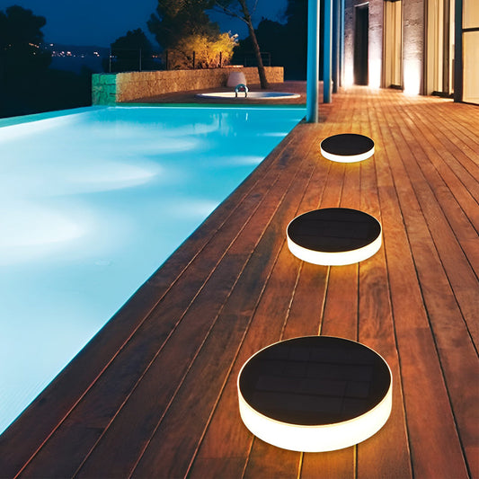 Garden Lights Solar Powered LED Ground Discs
