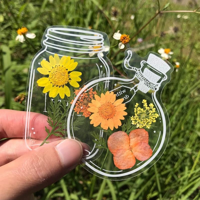 Dried Flower Bookmarks Set (15 + 15)