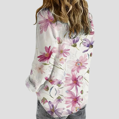 Janette | Floral Button-Down Blouse