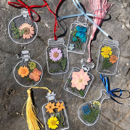 Dried Flower Bookmarks Set (15 + 15)