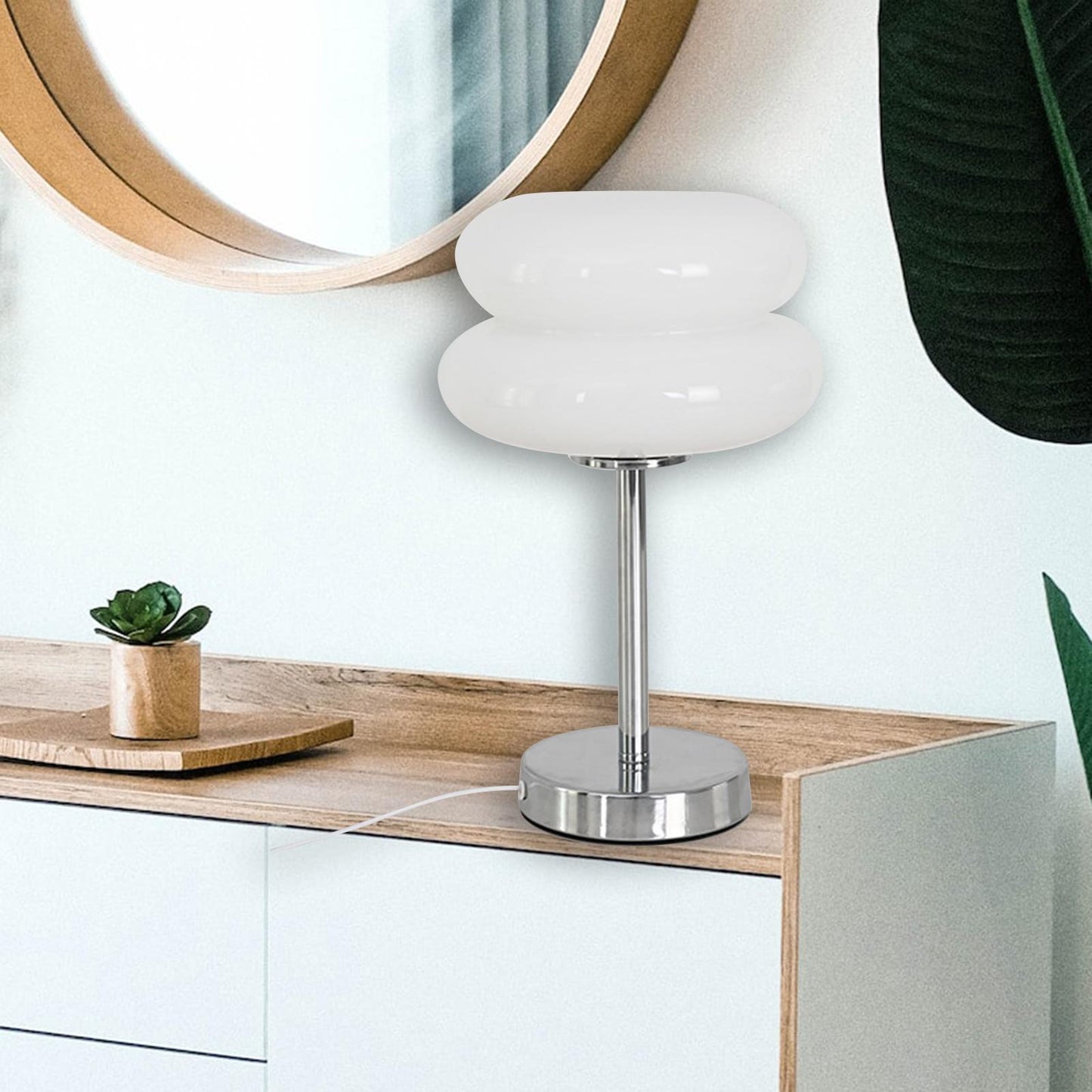 Table Lamp Retro Glass Shade