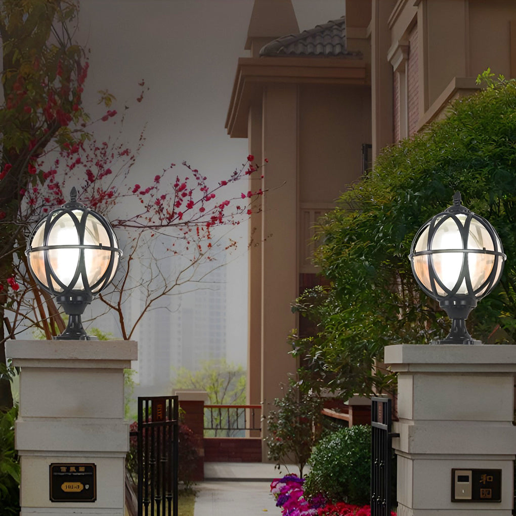 Outdoor Wall Light Vintage Glass Lantern