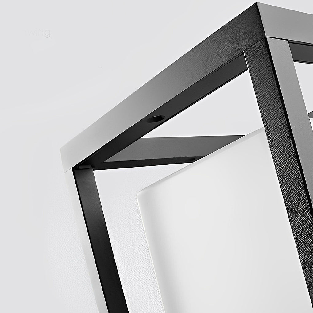 Outdoor Solar LED Lantern Light Black Aluminium