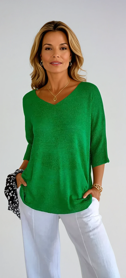 Jaja | Slimming V-Neck Top