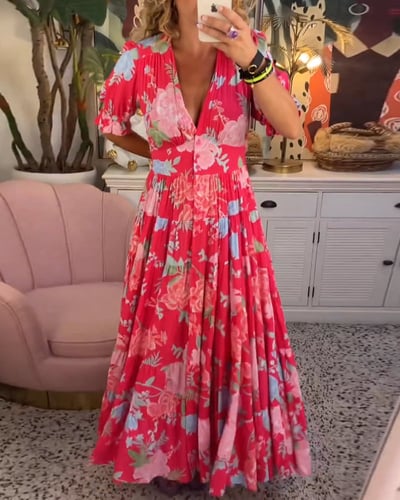 Izara | Soft Grace Maxi Dress With Flowing Silhouette