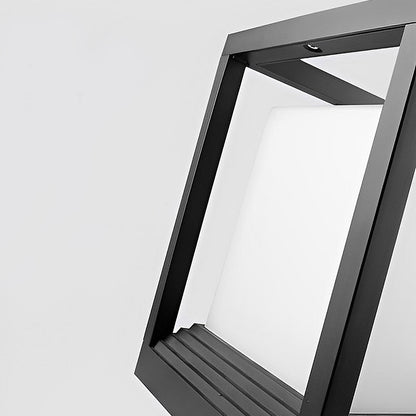 Outdoor Solar LED Lantern Light Black Aluminium