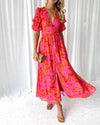 Camille Elegant Puff Sleeve Maxi Dress