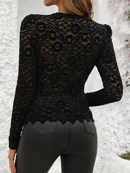 Stella | Long-Sleeved Lace Top for Women