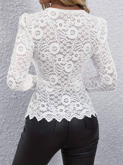 Stella | Long-Sleeved Lace Top for Women