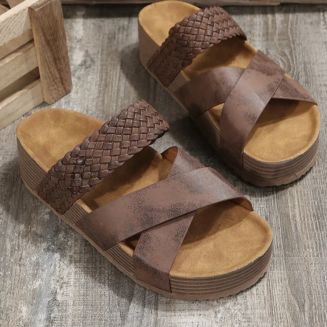Nova – PU Leather Slip-On Sandals