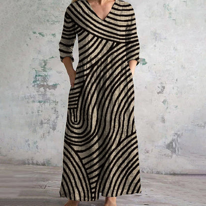 Eva - Vintage Striped Dress