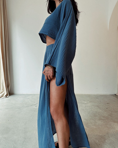 Ghislaine - Elegant High-Slit Set for Women