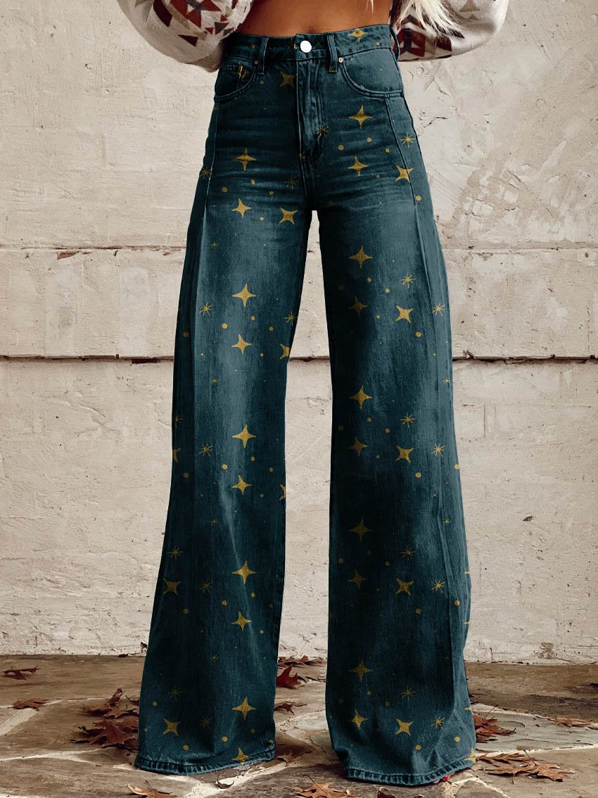 Celestial | Boho Glow Wide-Leg Pants