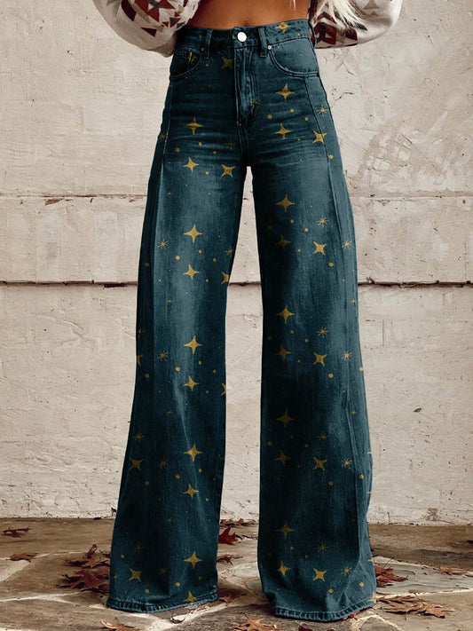 Celestial | Boho Glow Wide-Leg Pants
