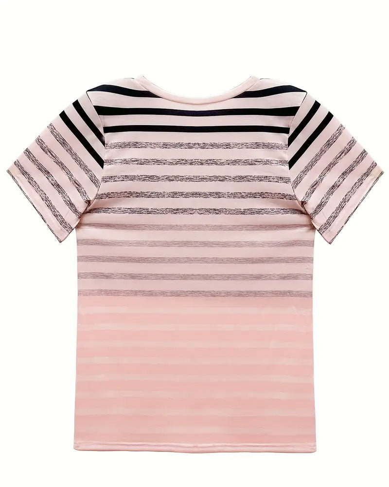 Kylie | Striped Round Neck T-shirt
