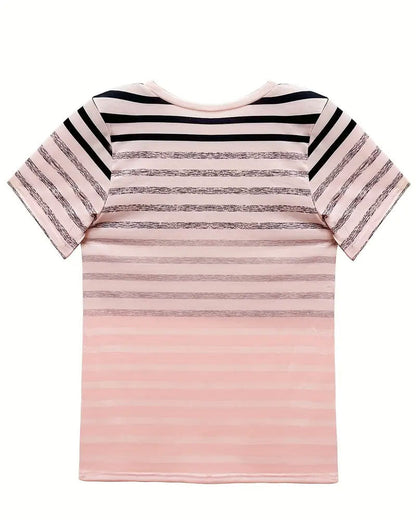 Kylie | Striped Round Neck T-shirt