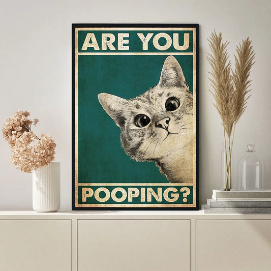QuirkyStare Cat Canvas