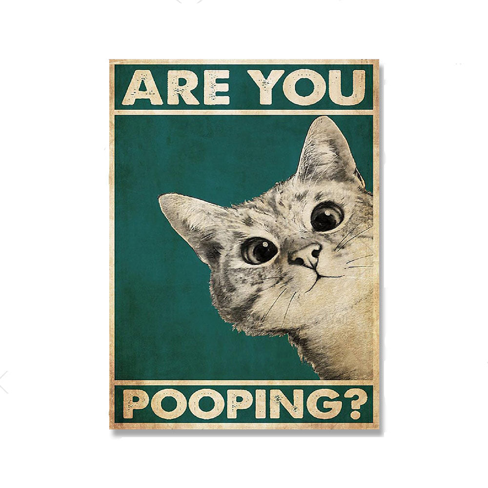 QuirkyStare Cat Canvas