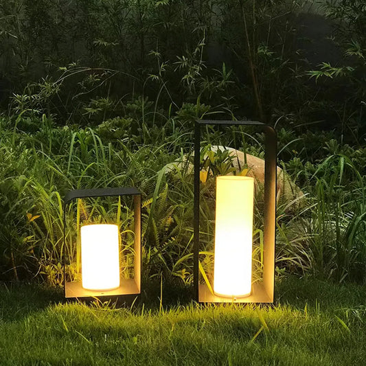 Outdoor Floor Lamp Metal Solar LED Light